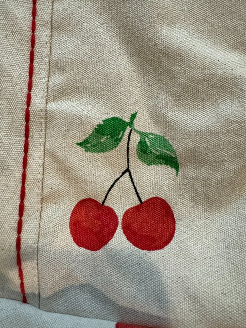 Cherry Canvas Tote Bag - Picture 4 of 5